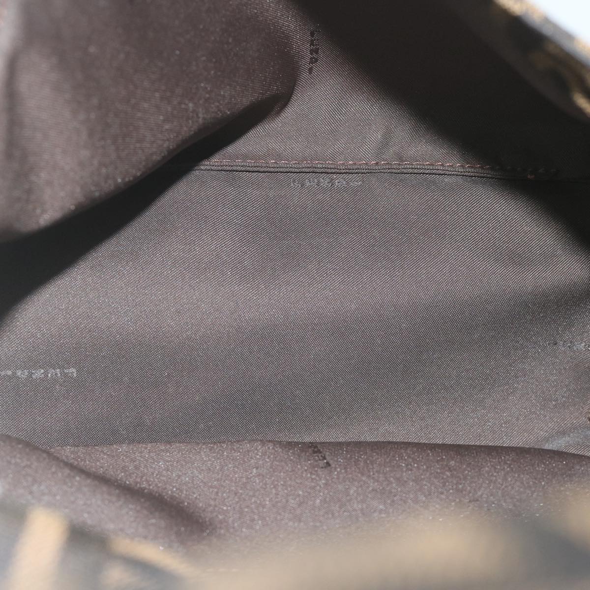 FENDI Zucca Canvas Mamma Baguette Shoulder Bag Black Brown60675