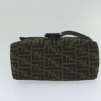 FENDI Zucca Canvas Mamma Baguette Shoulder Bag Black Brown60675