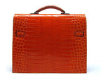 Hermes Briefcases H1053 Unisex Briefcase Orange Handbag