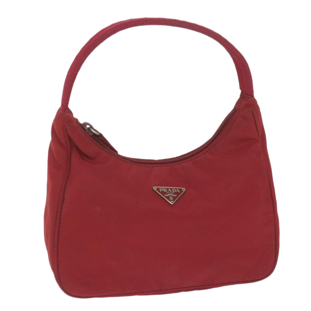 PRADA Hand Bag Nylon Red  60822
