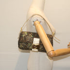 FENDI Zucca Canvas Mamma Baguette Shoulder Bag Brown Gold60871A