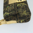 FENDI Zucca Canvas Mamma Baguette Shoulder Bag Brown Gold60871A