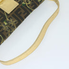 FENDI Zucca Canvas Mamma Baguette Shoulder Bag Brown Gold60871A