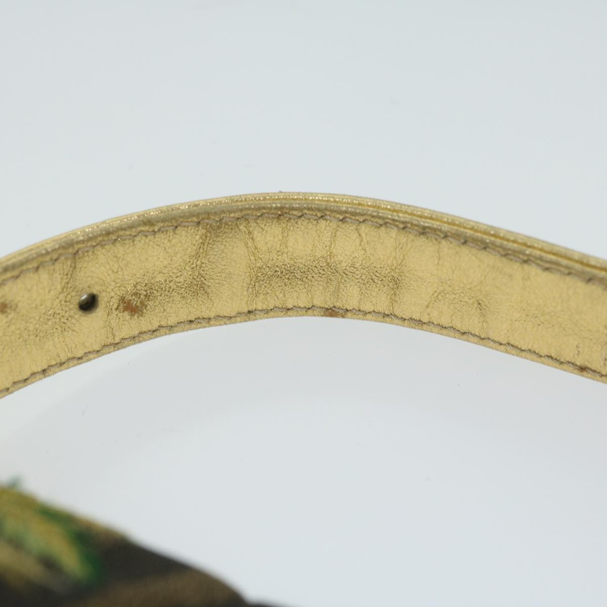 FENDI Zucca Canvas Mamma Baguette Shoulder Bag Brown Gold60871A