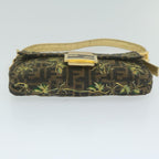 FENDI Zucca Canvas Mamma Baguette Shoulder Bag Brown Gold60871A