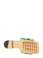 BOTTEGA VENETA Woven Leather Flat Sandal with Low Heel