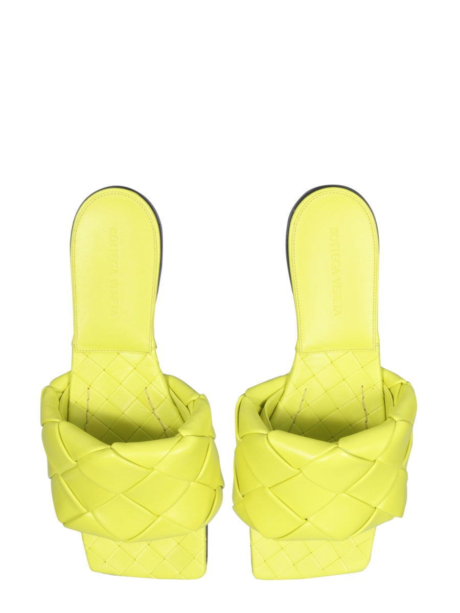 BOTTEGA VENETA Woven Leather Flat Sandal with Low Heel