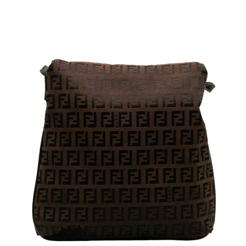 Fendi  Slipper Shoulder Bag 8BT075 Brown Black Canvas Leather  Fendi