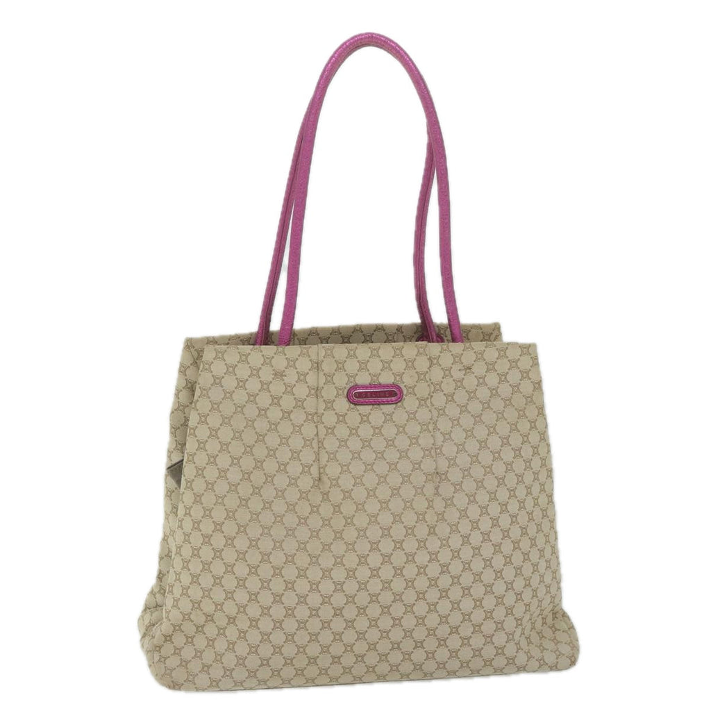 CELINE Macadam Canvas Tote Bag Beige  60918