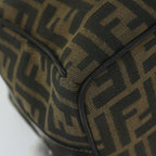 FENDI Zucca Canvas Vanity Cosmetic Pouch Black Brown 2111 26348 07860923