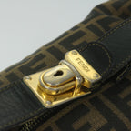 FENDI Zucca Canvas Vanity Cosmetic Pouch Black Brown 2111 26348 07860923