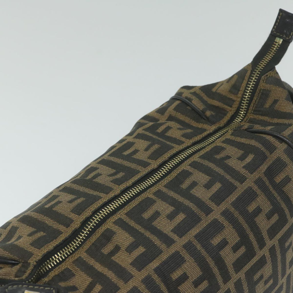 FENDI Zucca Canvas Vanity Cosmetic Pouch Black Brown 2111 26348 07860923