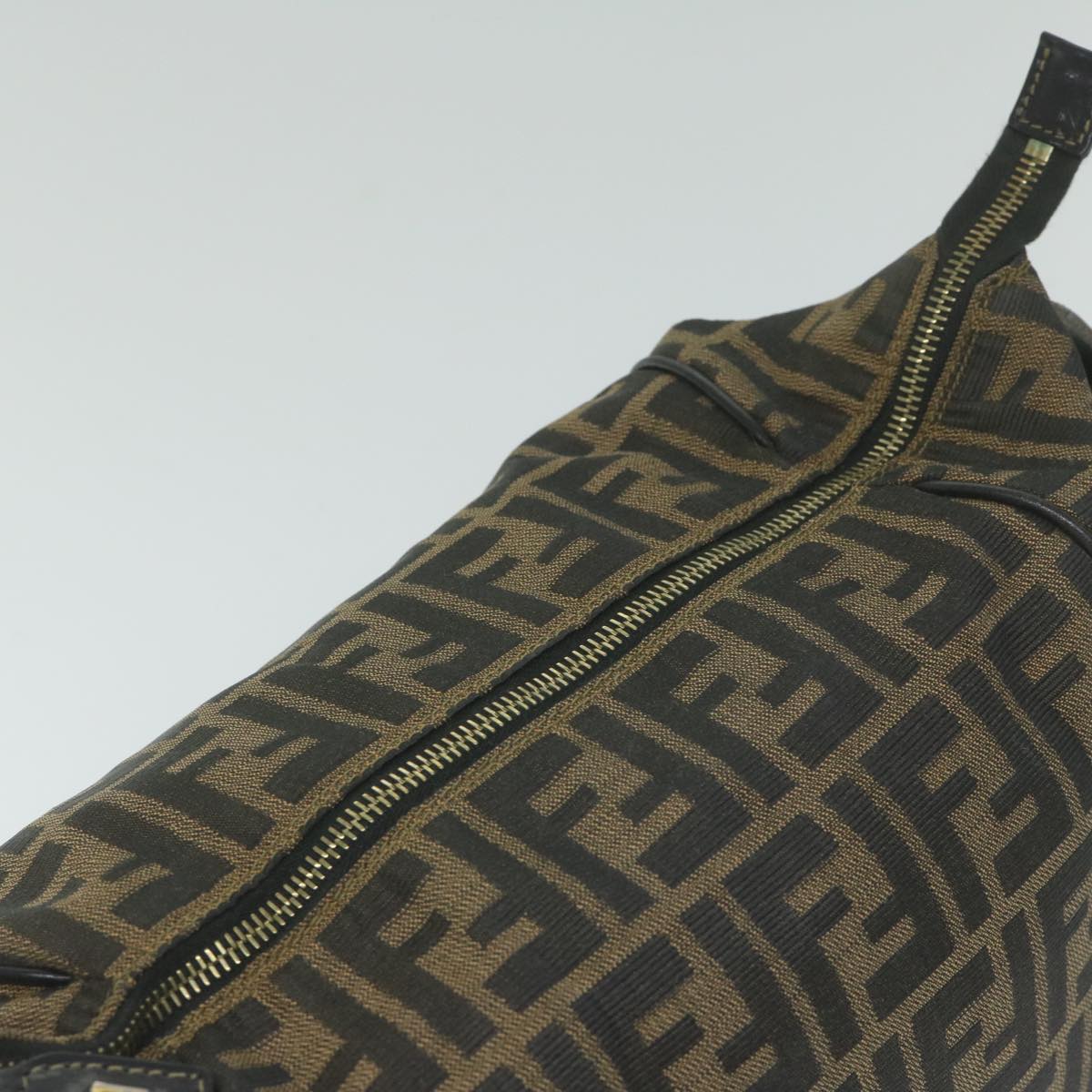 FENDI Zucca Canvas Vanity Cosmetic Pouch Black Brown 2111 26348 07860923