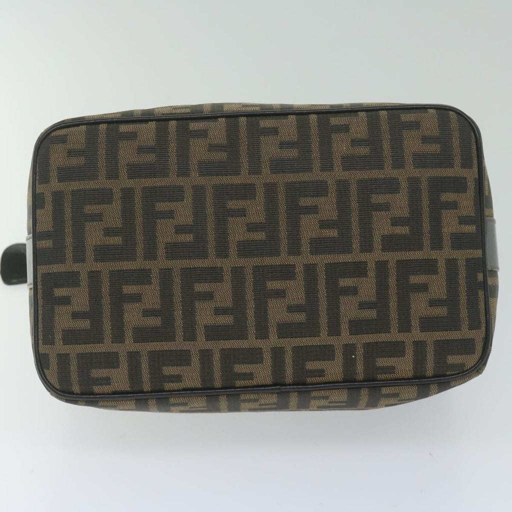 FENDI Zucca Canvas Vanity Cosmetic Pouch Black Brown 2111 26348 07860923