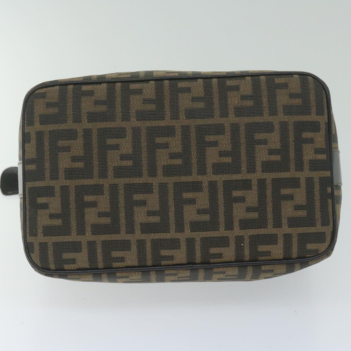 FENDI Zucca Canvas Vanity Cosmetic Pouch Black Brown 2111 26348 07860923