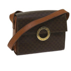 CELINE Macadam Canvas Shoulder Bag PVC Leather Brown  60985