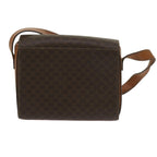 CELINE Macadam Canvas Shoulder Bag PVC Leather Brown  60985
