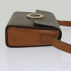 CELINE Macadam Canvas Shoulder Bag PVC Leather Brown  60985