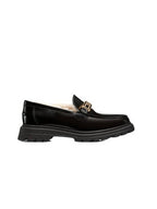 Code Brushed Calfskin Shearling Loafer Black Dior