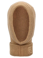 Fendi FF Logo Wool Balaclava Beige