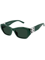 Balenciaga Sunglasses BB0311SK 004 SHINY SOLID DARK GREEN