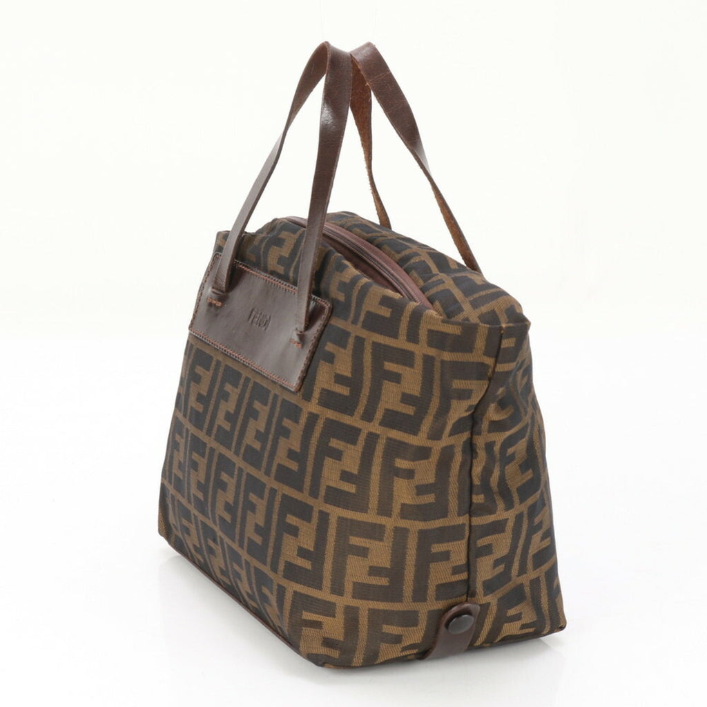 Fendi  Leather Canvas Handbag Tote Bag ()
