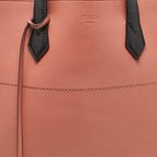 Fendi Old Rose/black Leather All In Shopping Tote