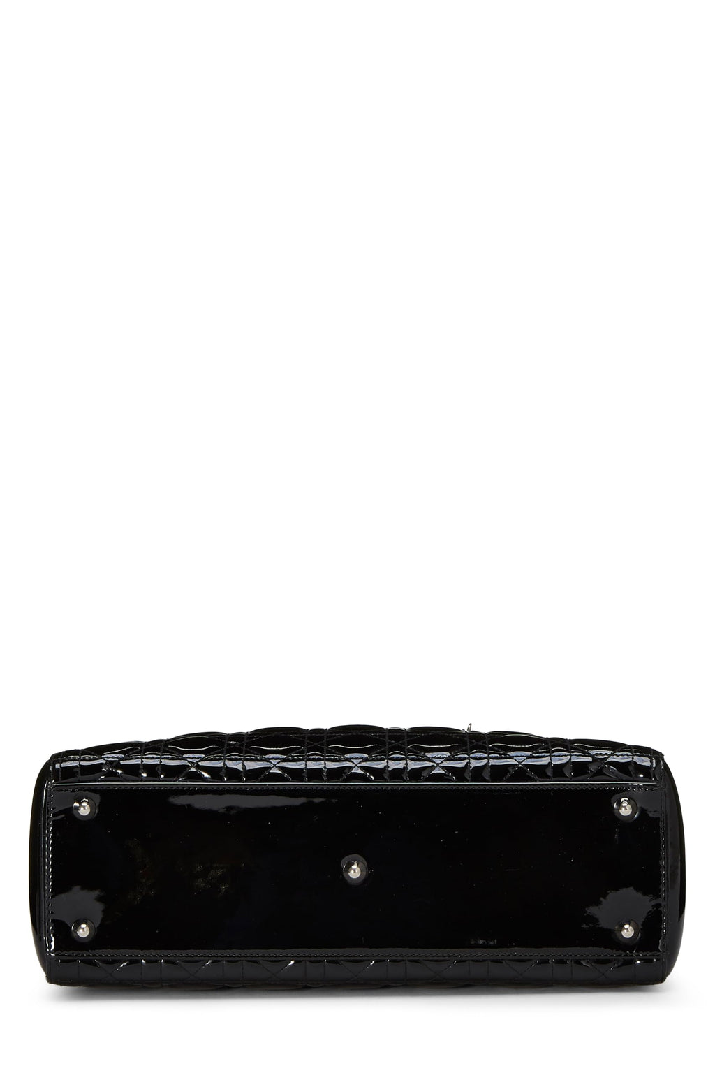 Dior,  Black Cannage Patent Leather Lady Dior Large, Black