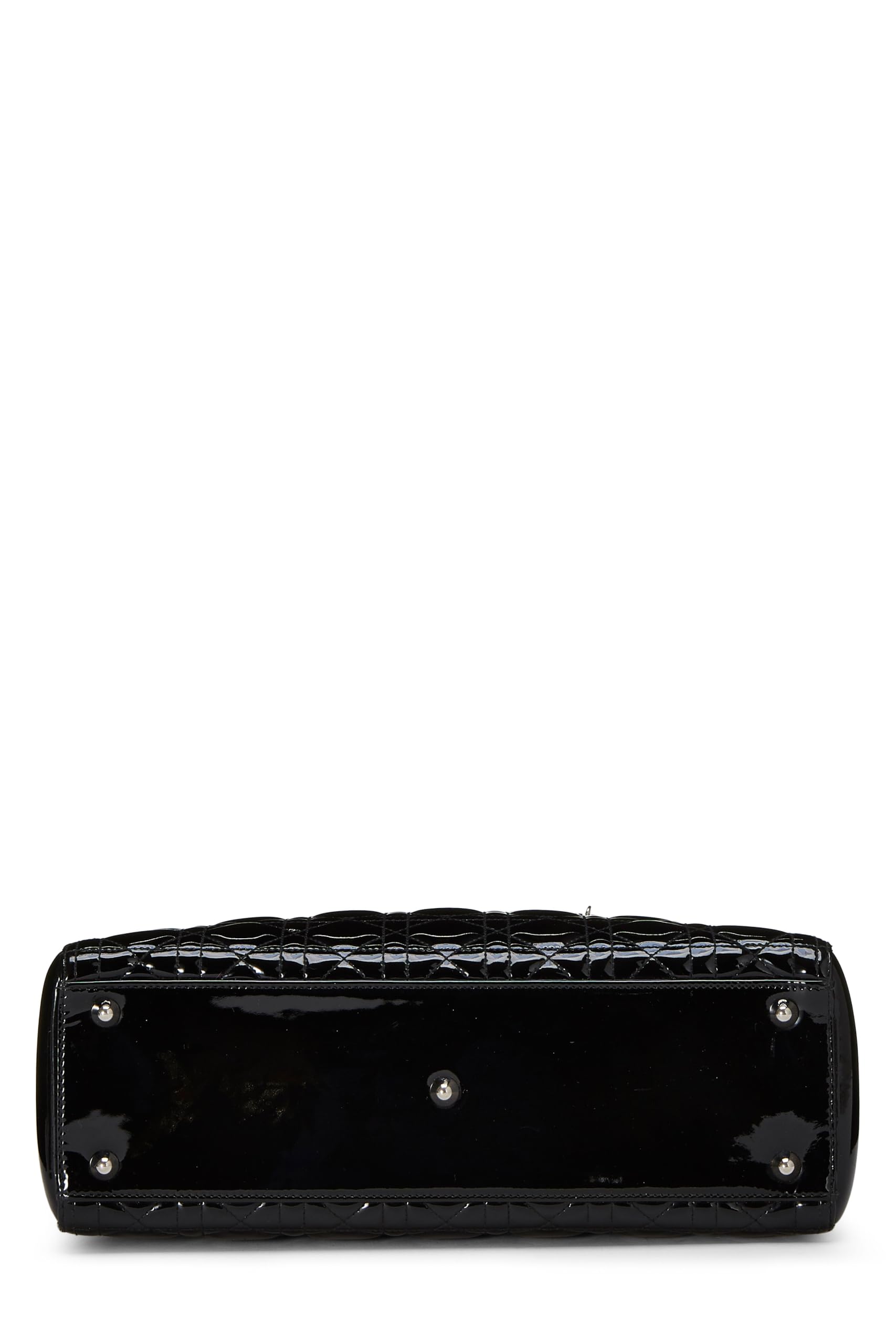 Dior,  Black Cannage Patent Leather Lady Dior Large, Black