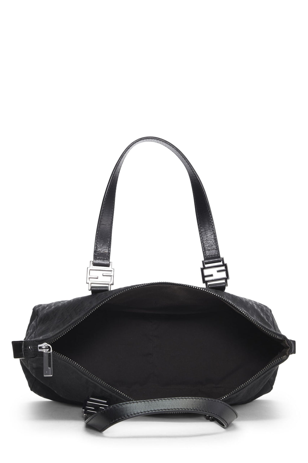 Fendi,  Black Zucchino Canvas Tote Small, Black