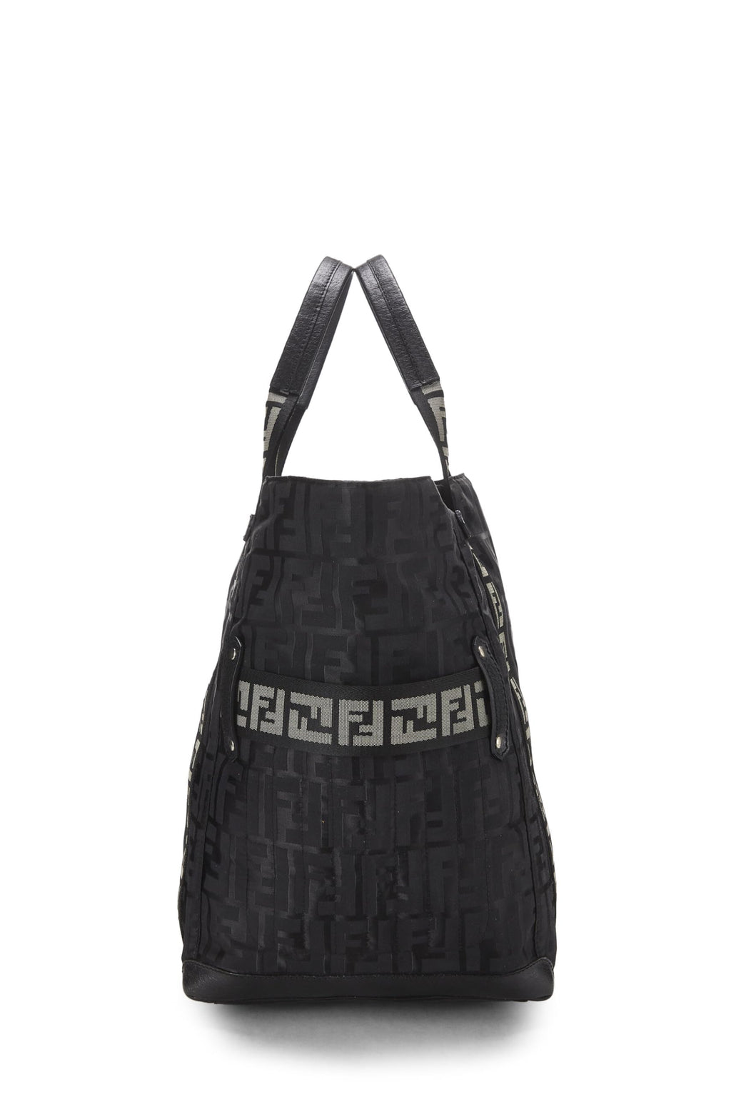 Fendi,  Black Zucca Nylon Tote, Black