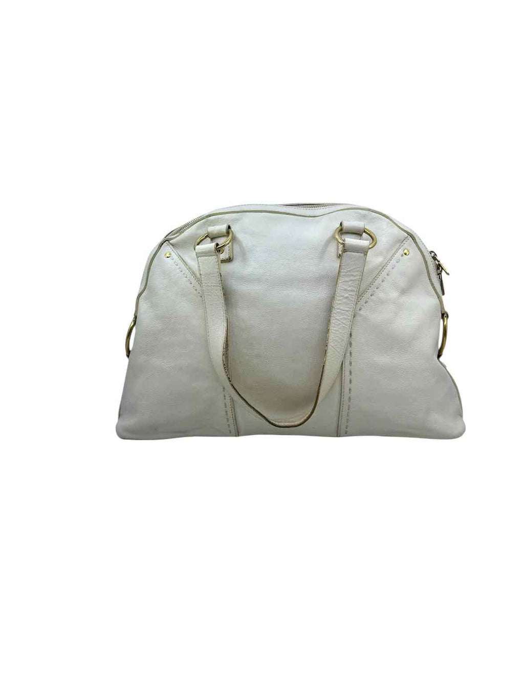 YVES SAINT LAURENT Tribute White Leather Solid Handbag