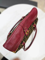 Gucci Fendi Zucca Jagard Linda Satchel Bag