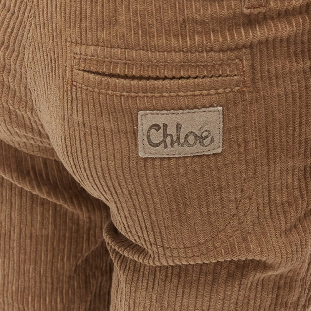 Chloe Cotton Corduroy Low Waist Flared Pants