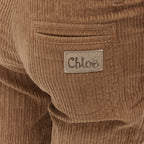 Chloe Cotton Corduroy Low Waist Flared Pants