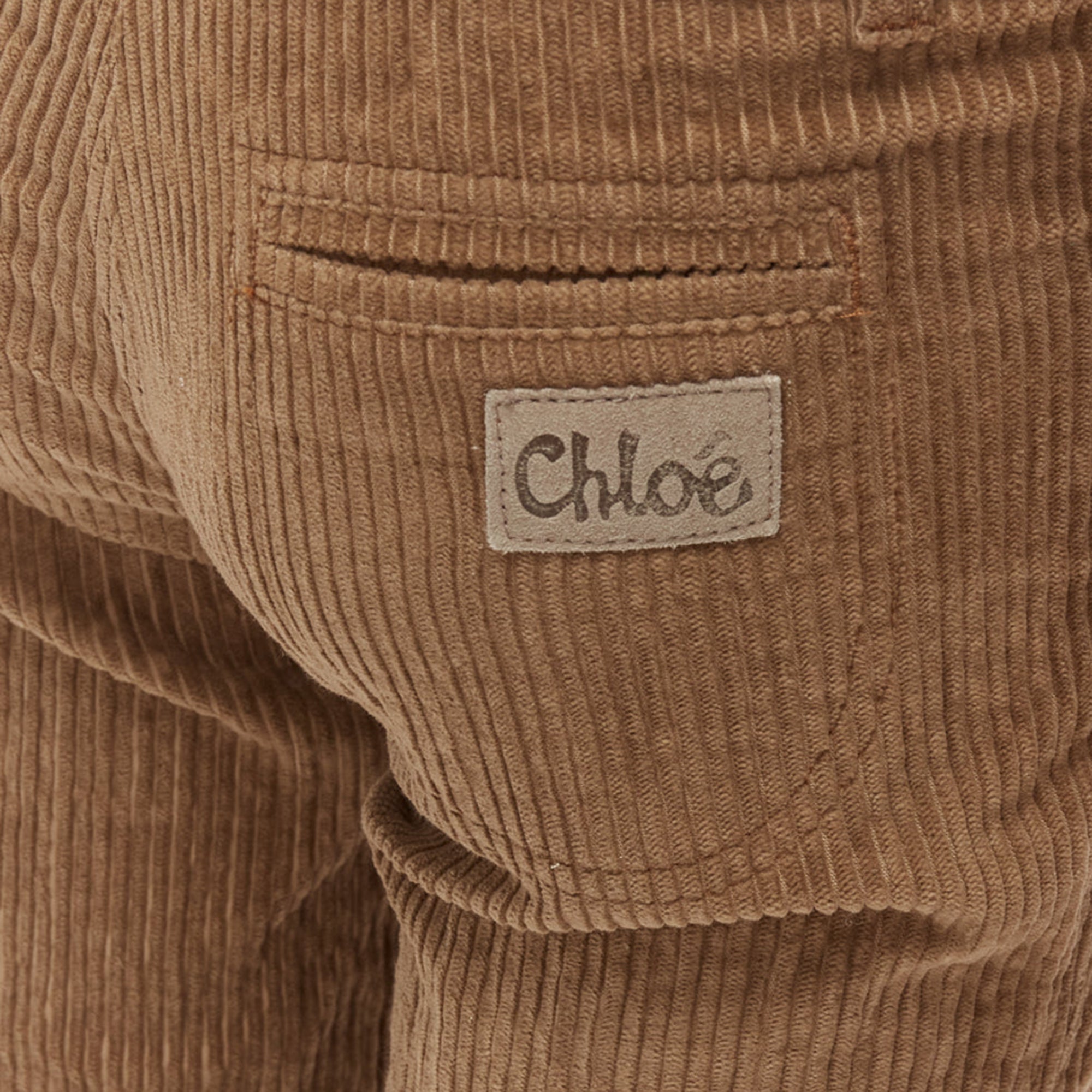 Chloe Cotton Corduroy Low Waist Flared Pants