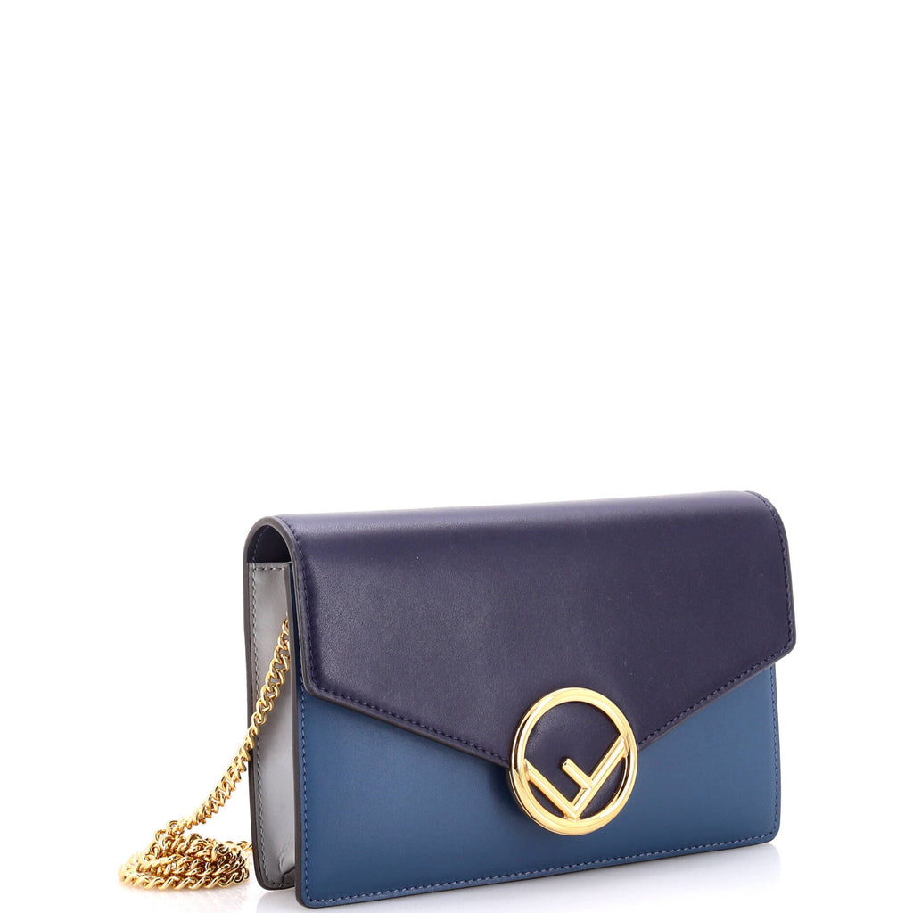 F is Fendi Envelope Wallet on Chain Leather