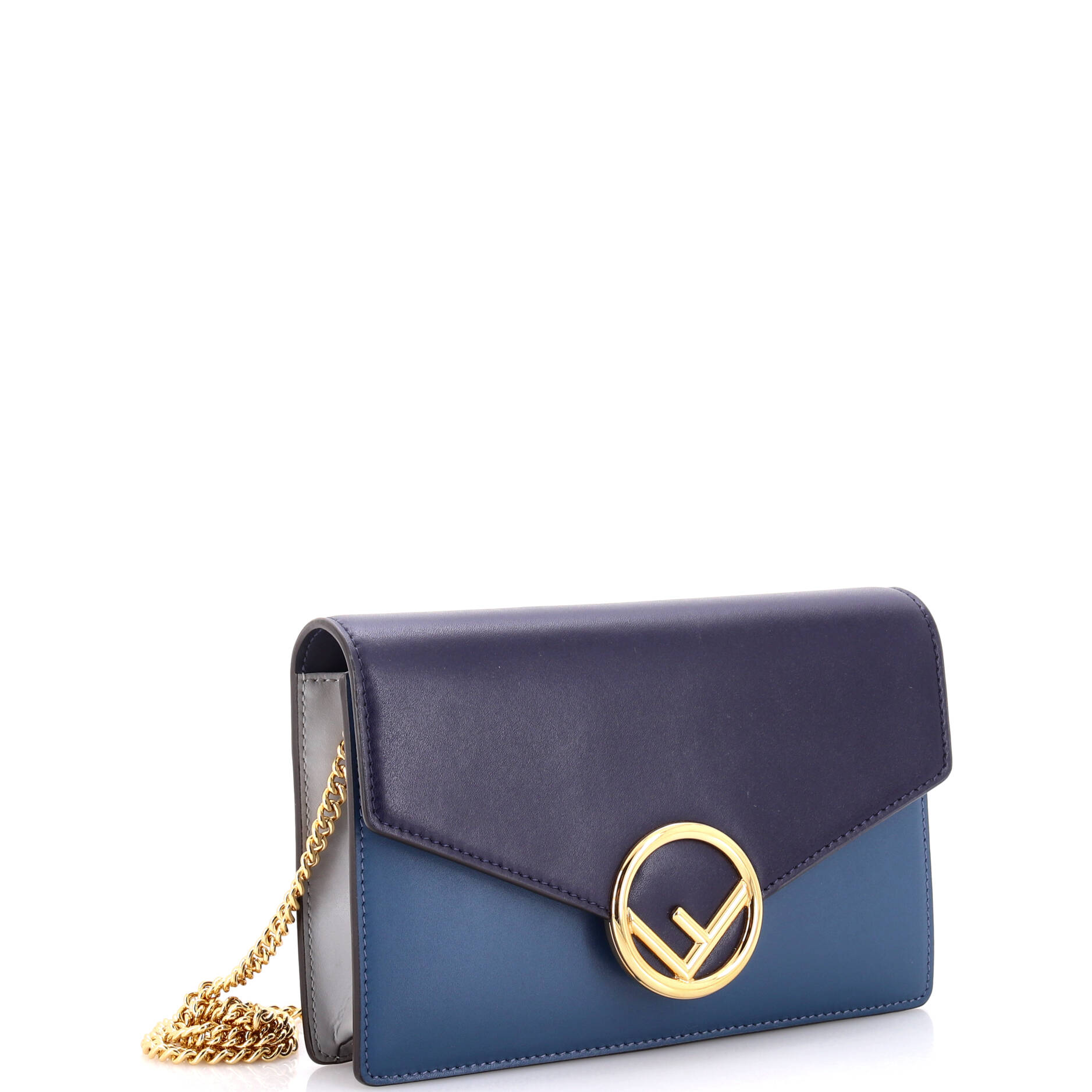 F is Fendi Envelope Wallet on Chain Leather