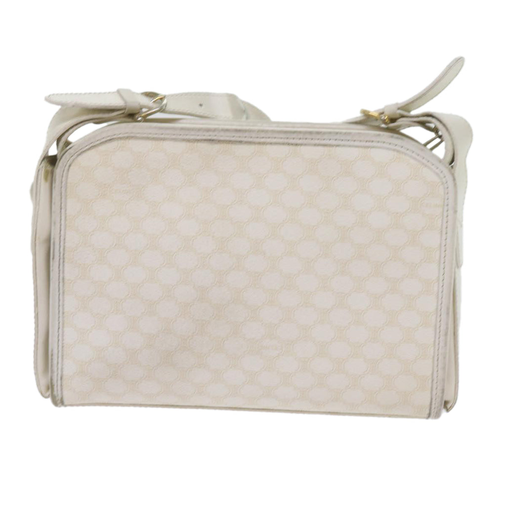 CELINE Macadam Canvas Shoulder Bag PVC Leather Whe  61105