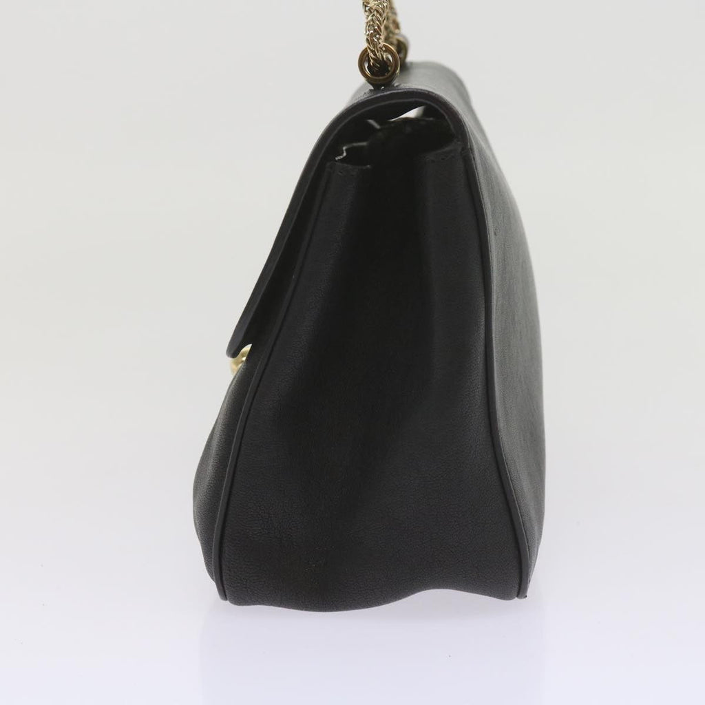 Chloe Chain Elsie Shoulder Bag Leather Black 61128