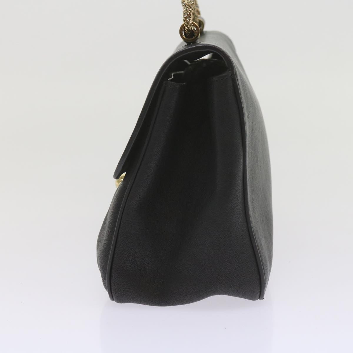 Chloe Chain Elsie Shoulder Bag Leather Black 61128