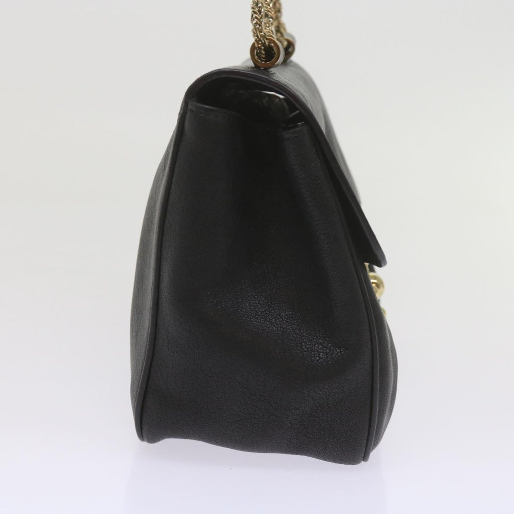Chloe Chain Elsie Shoulder Bag Leather Black 61128