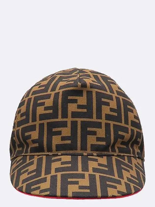 Fendi FXQ498 A6NR FF Logo Ball Cap Hat