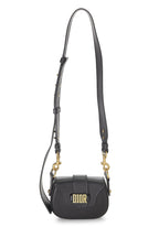 Dior,  Black Calfskin D-Fence Saddle Mini, Black