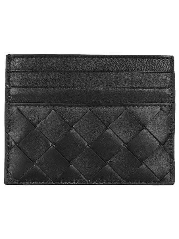 Bottega Veneta Intrecciato Leather Card Wallet Black
