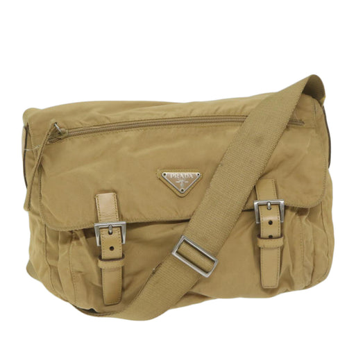 PRADA Shoulder Bag Nylon Beige  61256