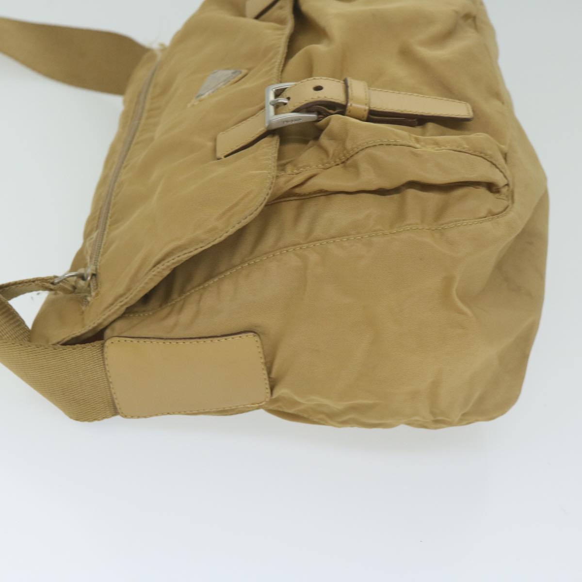 PRADA Shoulder Bag Nylon Beige  61256