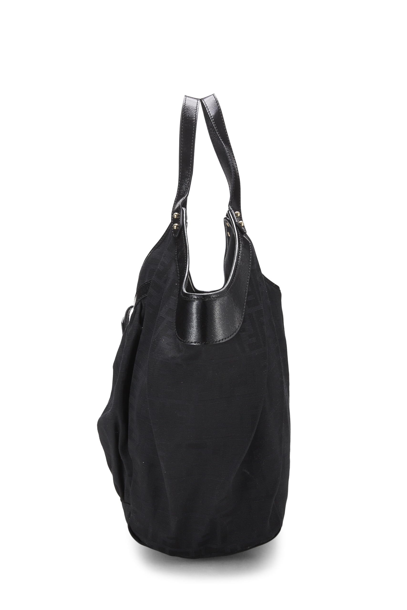 Fendi,  Black Zucca Canvas Chef Pocket Tote Large, Black