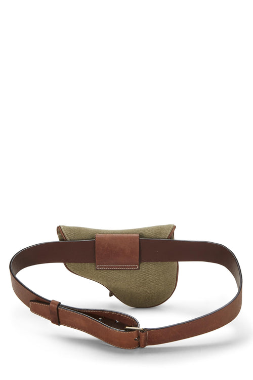 Dior,  Green Canvas Saddle Belt Bag, Green