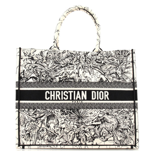 Dior Book Tote Embroidered Canvas Large